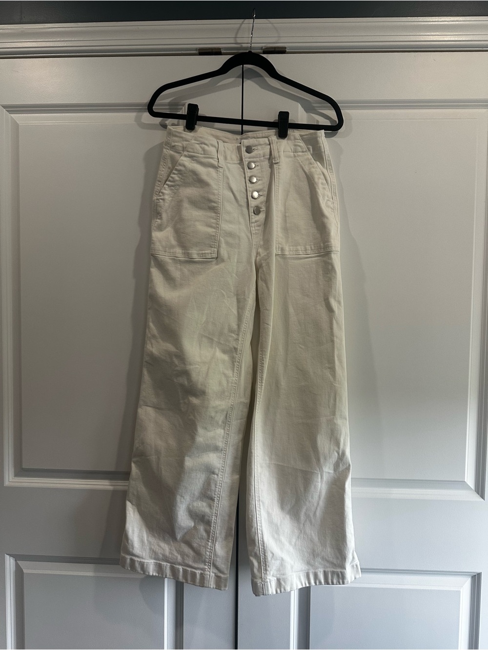 Sonoma High-Waist Button-Front Wide Leg Pants